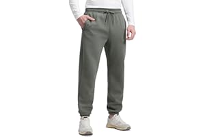 CRZ YOGA Cotton Fleece Lined Sweatpants for Men 30" - Classic Fit Casual Lounge Cozy Sweat Pants Joggers with Zipper Pockets