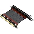 LINKUP - Ultra PCIe 4.0 X16 Riser Cable [RTX4090 RX6950XT x570 B550 Z690 Tested] Shielded Extreme High-Speed Vertical Mount Gaming PCI Express Gen4┃Left Angle Socket (5cm) 3.0 Gen3 Compatible