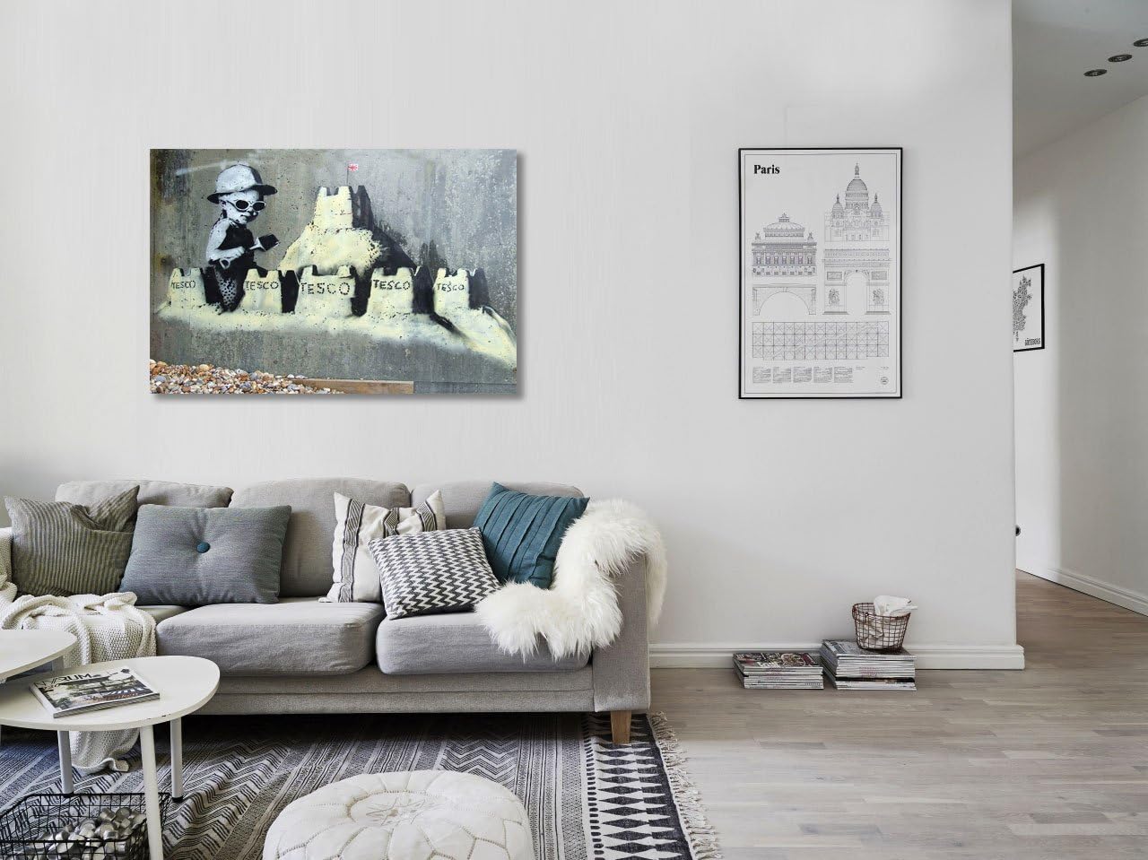 Amazon Com Newartmix Banksy Tesco Sandcastle Cuadro De Metal