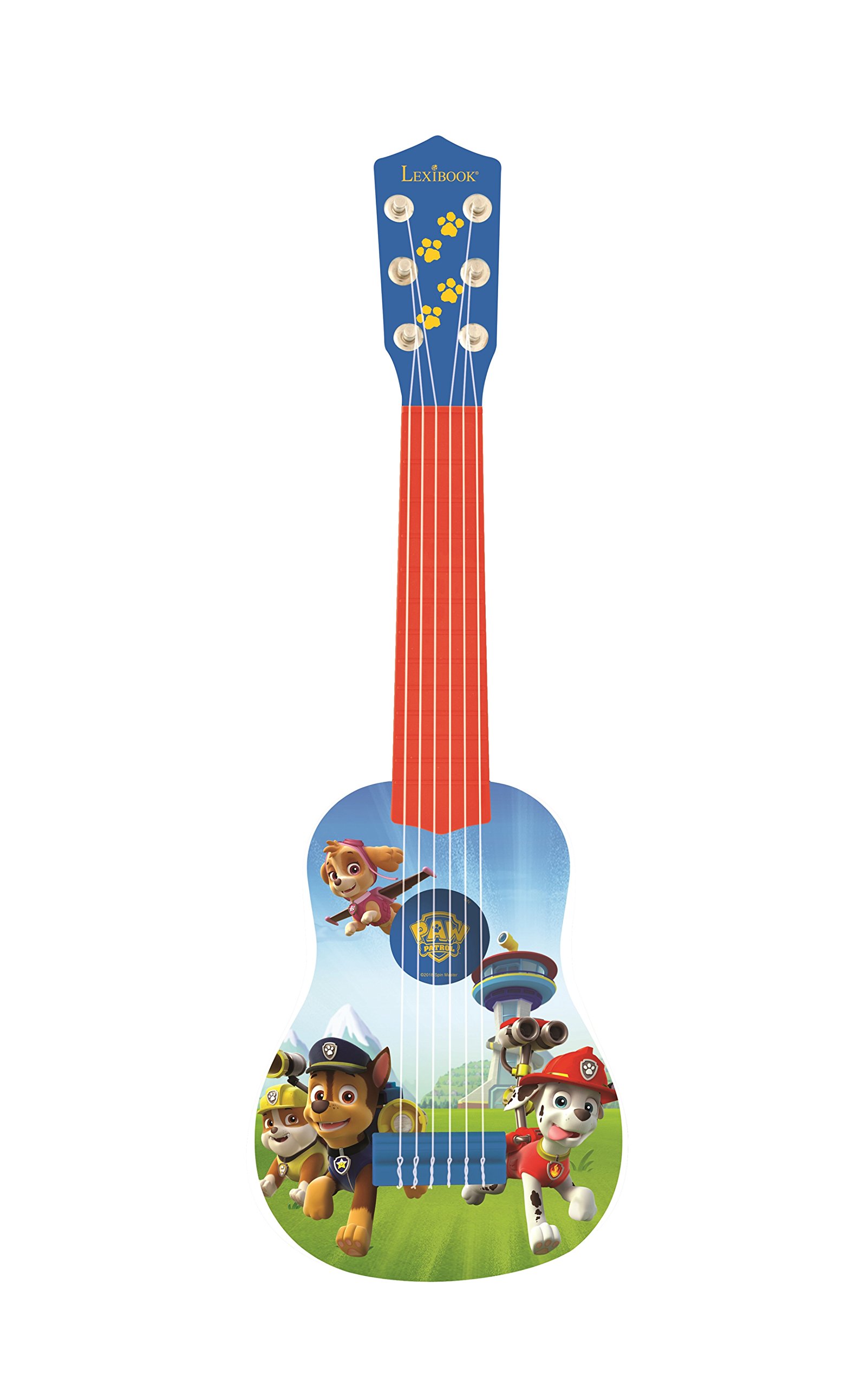 Lexibook, Paw Patrol, My First Guitar for children, 6 nylon strings, 21" long, guide included, blue/red, K200PA