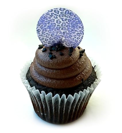 Purple Cheetah Animal Print Wafer Paper Toppers 1 5 Inch For