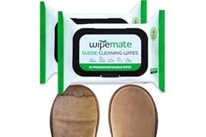 WIPEMATE Premium Suede Cleaning Wipes, Quick Wipes for Home or Travel, Removes Dirt, Grime & Stains, Cleaning Wipes for Suede Shoes, Boots, Bags, Etc. – 30 Count[Two Pack]