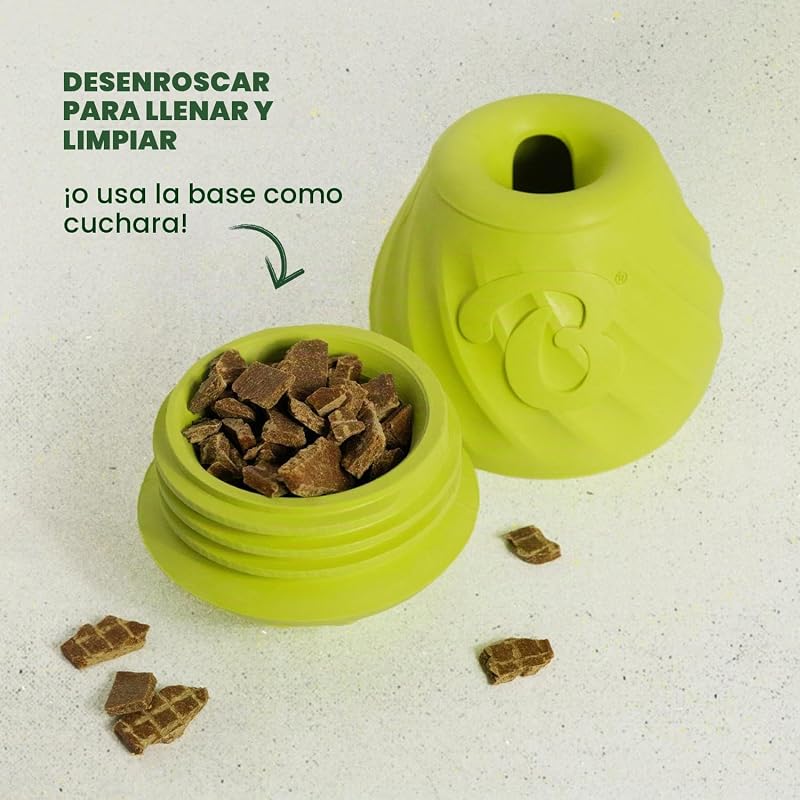 Pawbler - Juguete Interactivo de Goma Natural para Perros con dispensador de golosinas y croquetas, Ideal para el aburrimiento