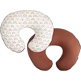 Boppy Nursing Pillow Cover, 100% Organic Cotton, Spice Rainbows, Fits The Original Support Pillow for Breastfeeding and Bottle Feeding, Cover Only, Nursing Support Pillow Sold Separately