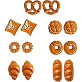 KASFREE Food Earrings for Women Baking Earrings Cute Earrings for Women Bread Earrings Funny Stud Earrings Cute Small Earrings for Women