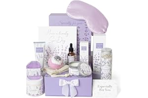 Frerdui Lavender Spa Gifts Set, 11 Pcs Bath Gift Set for Women, Relaxing Spa Gifts, Home Spa Products, Birthday Gifts for Women Valentine's Day