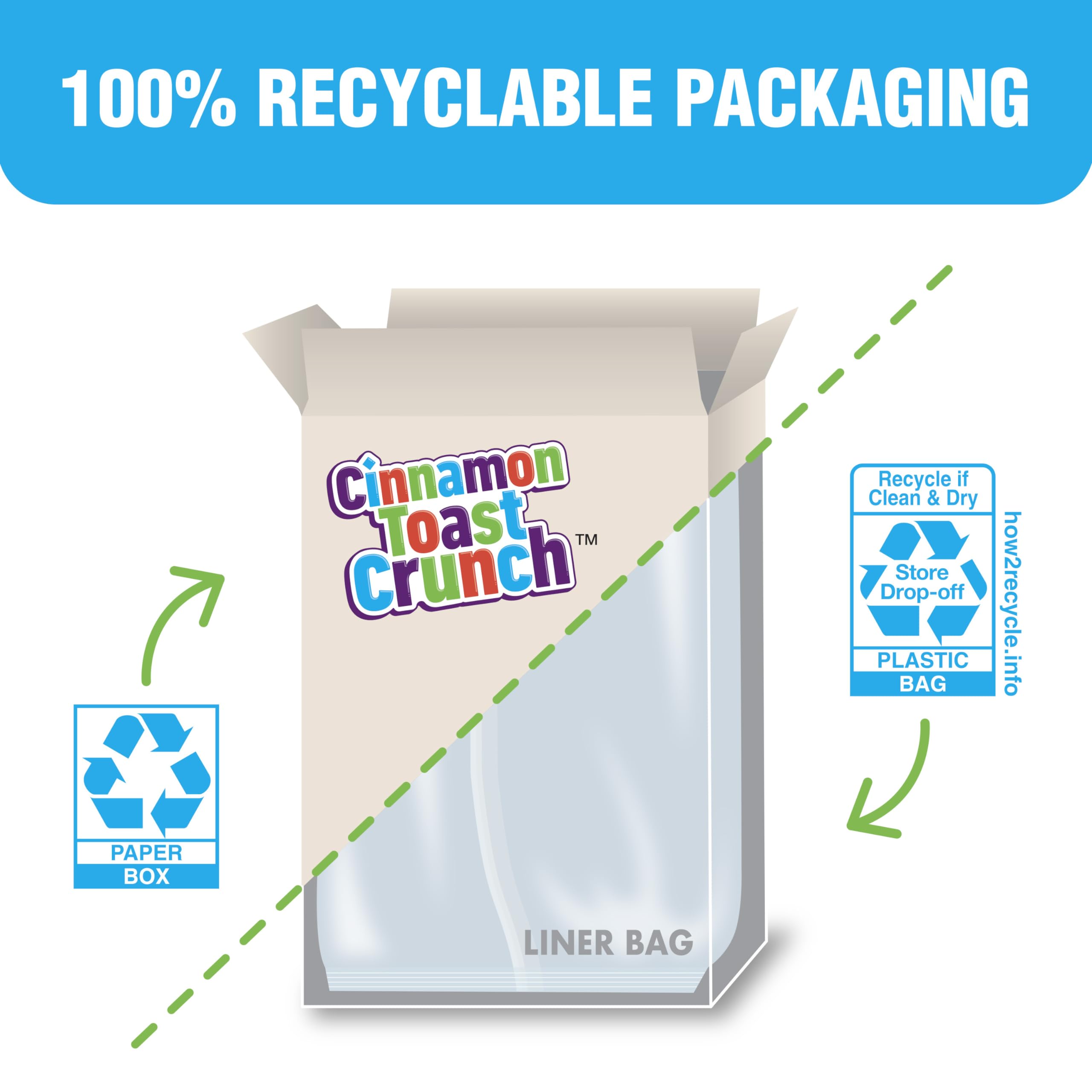 Cinnamon Toast Crunch Breakfast Cereal, Crispy Cinnamon Cereal, 12 oz