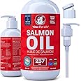 Salmon Oil for Dogs 237 mL - Healthy Skin & Coat, Fish Oil, Omega 3 EPA DHA, Liquid Food Supplement for Pets, All Natural, Su