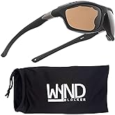 WYND Blocker Polarized Dry Eye Wind Resistant Sunglasses Motorcycle Glasses (Model 335 Polarized)