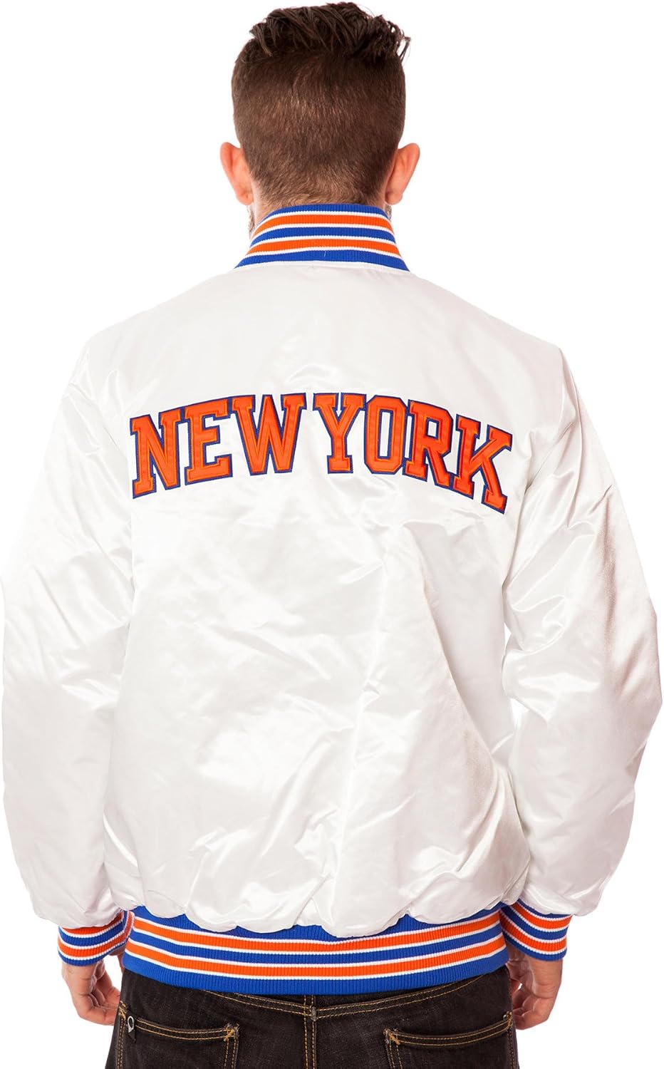 Starter New York Knicks Starter Jacket M White Amazon.co.uk Clothing