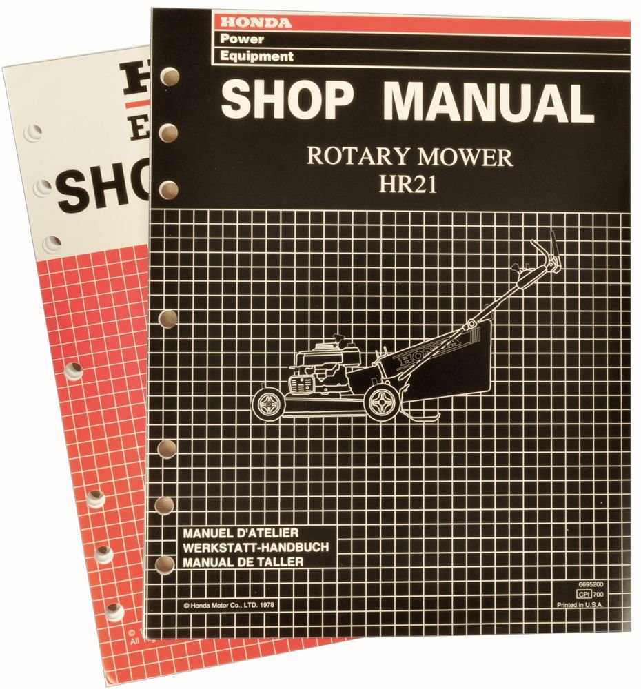 Amazon.com : Honda HR21 Lawn Mower Service Repair Shop Manual : Lawn And  Garden