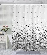 VIROSA Mosaic Grey Shower Curtain 180x180 cm Waterproof Mildew Resistant