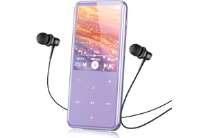 AGPTEK 64GB MP3 Player with Bluetooth, M3 2.4 inch Music Player with Speaker and FM Radio, Touch Buttons, Supports Up to 128G