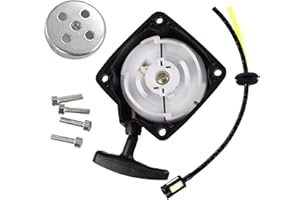 HQparts Recoil Pull Starter Assembly for Jiffy 4057-S STX Pro II Model 34 Model 30XT SD60i Model 60 Jiffy Feldmann Ice Fishin