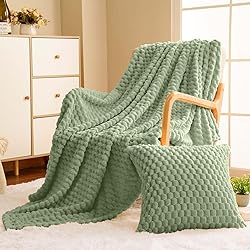 Vessia Flannel Fleece Throw Blanket(50x71inch) with