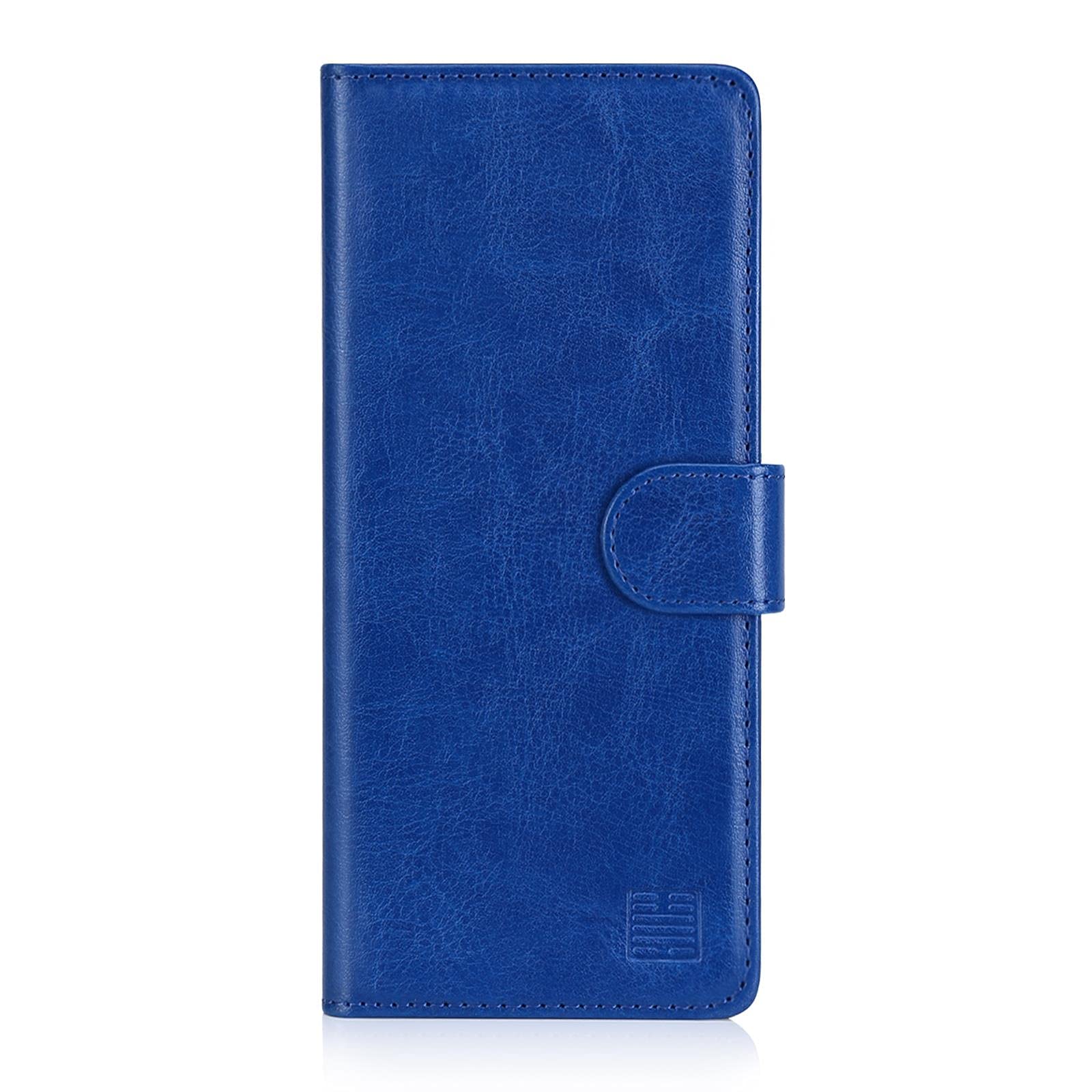 32nd Book Wallet PU Leather Flip Case Cover For Sony Xperia 5 (2019), Design With Card Slot and Magnetic Closure - Deep Blue