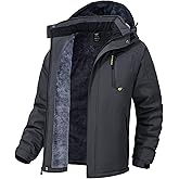 QPNGRP Mens Waterproof Ski Snowboard Jacket Winter Windproof Snow Coat