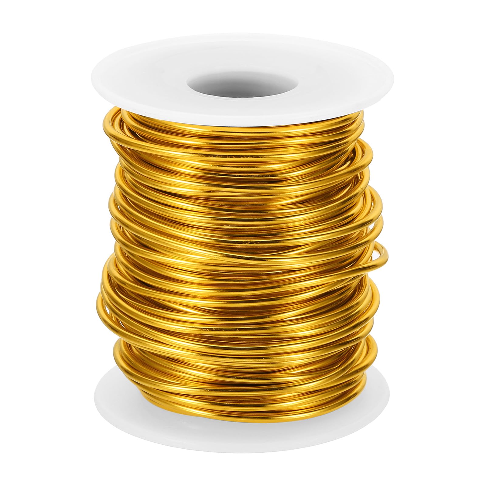 PATIKIL 12 Gauge 2mm Aluminum Craft Wire, 65.6Ft Metal Wire Armature Bendable Wire for Jewelry Making Metal Wrap DIY, Yellow