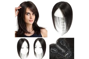 Aimeolyn Hair Toppers for Women Real Human Hair,12inch Hairs Topper for Women No Bangs Top Hairs Extensions/Pieces Upgrade Lace Base