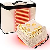 Riakrum 12V Heated Car Blanket for Extreme Cold, 58" x 43" Power Electric Khaki Blanket with 3 Heat Levels, Adjustable Temperature, Portable Truck SUV RV Winter Snow Travel, Cigarette Lighter Power