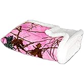 Ultra Soft Sherpa Fleece Camo Throw Blanket | Cozy, Plush Baby Blanket for Kids | Reversible with Camo Prints | Washable | Wide Size for Extra for Warmth & Comfort | Cute Baby Shower Present
