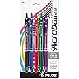 PILOT 31820 Acroball Pen, 1.0mm Point, Retractable, 5/PK, Assorted