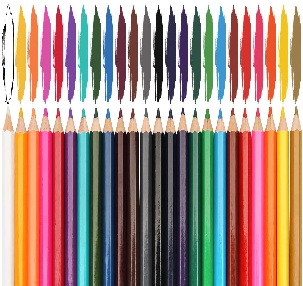 Madisi Colored Pencils Bulk - Pre-Sharpened - 12 Packs of 24-Count - 288 Colored Pencils for Kids: Toys & Games
