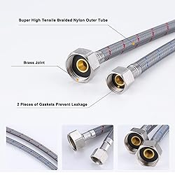 Faucet Supply Lines 3/8" Comp x 1/2" Comp, ARCORA