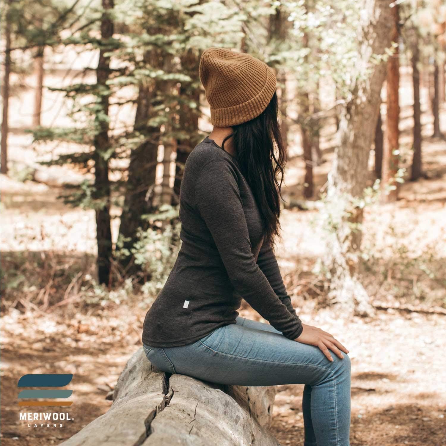 MERIWOOL Womens Base Layer 100% Merino Wool Midweight Long Sleeve Thermal Shirt at  Women’s Clothing store