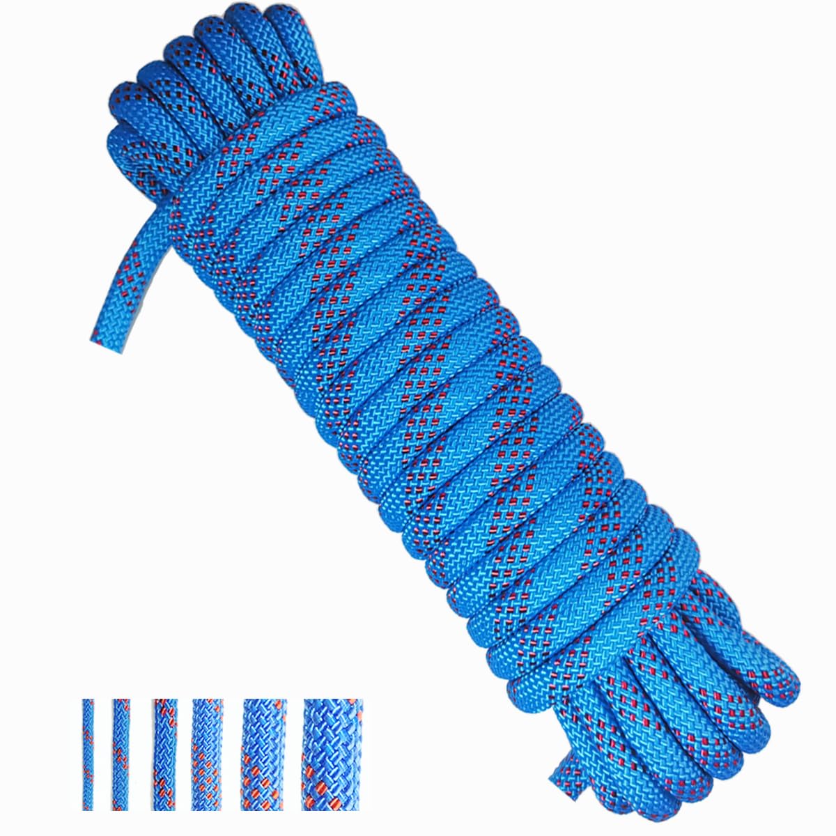 Treadstar Polypropylene Rope, 10mm Blue Braided Nylon Rope for Boats, Mooring Rope for Dock (8mm-30m)