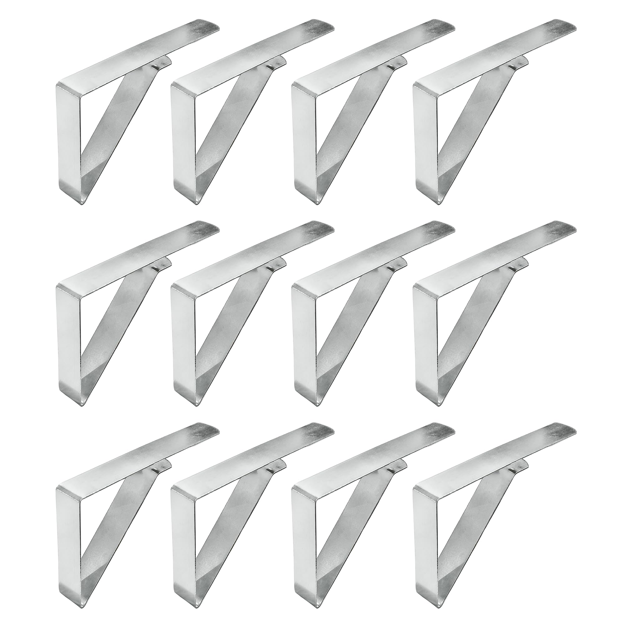 Trimming Shop Tablecloth Clips 12 Pack Stainless Steel Table Cover Clamps Multipurpose Table Cloth Clamps for Indoor & Outdoor Cloth Holders for Picnic Party Wedding BBQ Dinners Kitchen & Restaurant