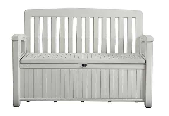 Koll Living Gartenbank/Kissenbox in Weiß - 227 Liter Volumen - bis max. 270 kg belastbar - UV beständig und langlebig