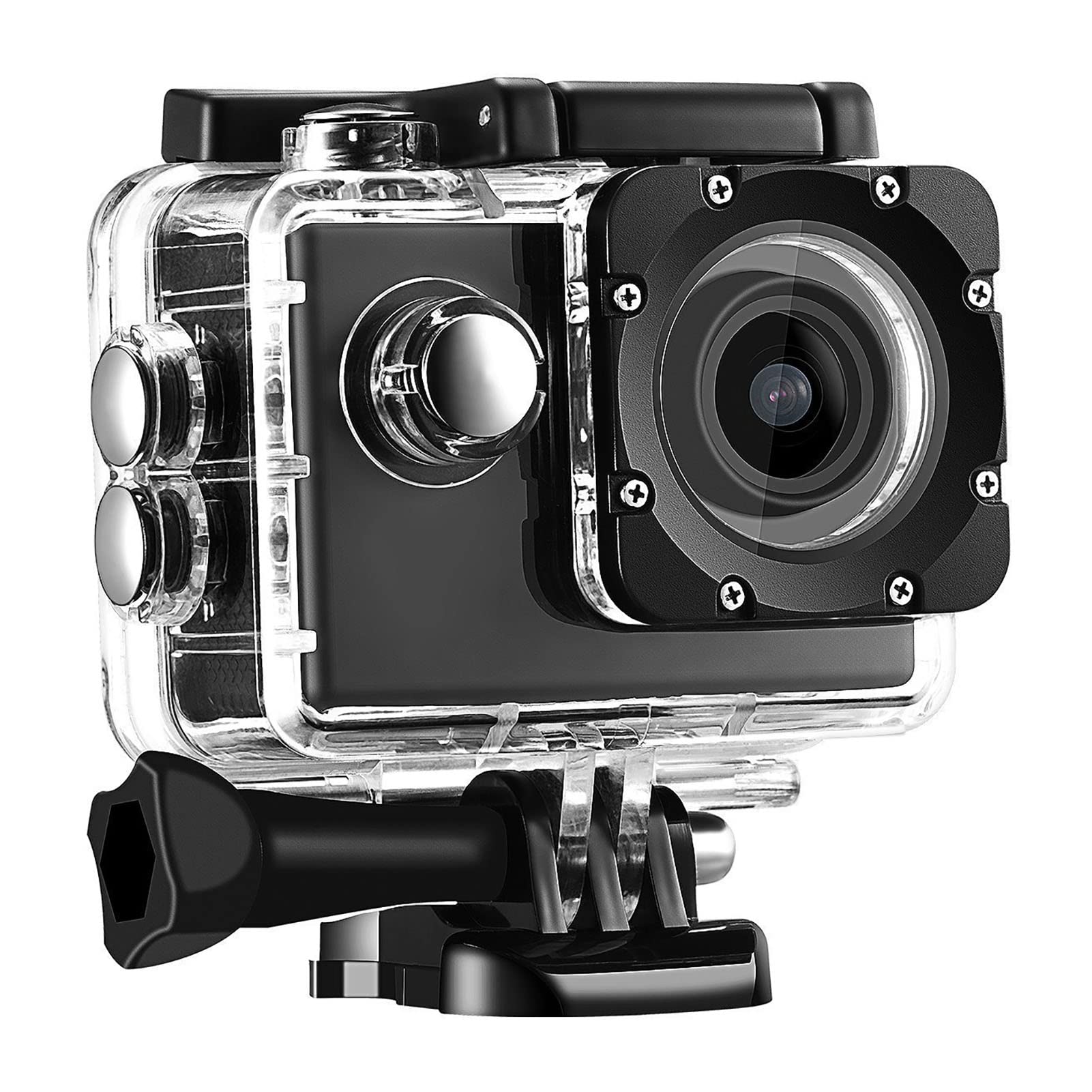Action Camera, K1080HD 12MP Underwater Waterproof Video Camera Outdoor Diving Sports Action Camera (White)