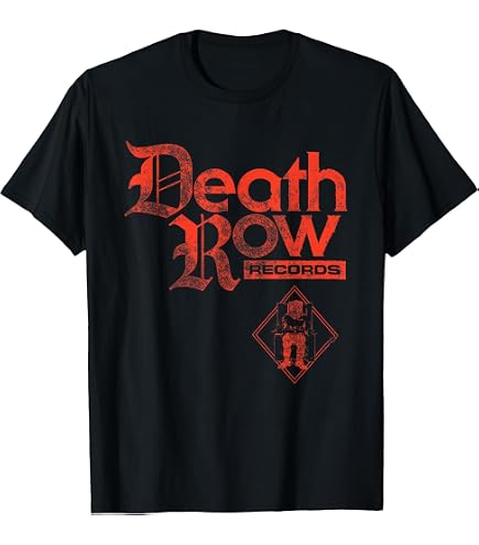 Amazon.com: Official Death Row Records Brown Chrome Logo T-Shirt