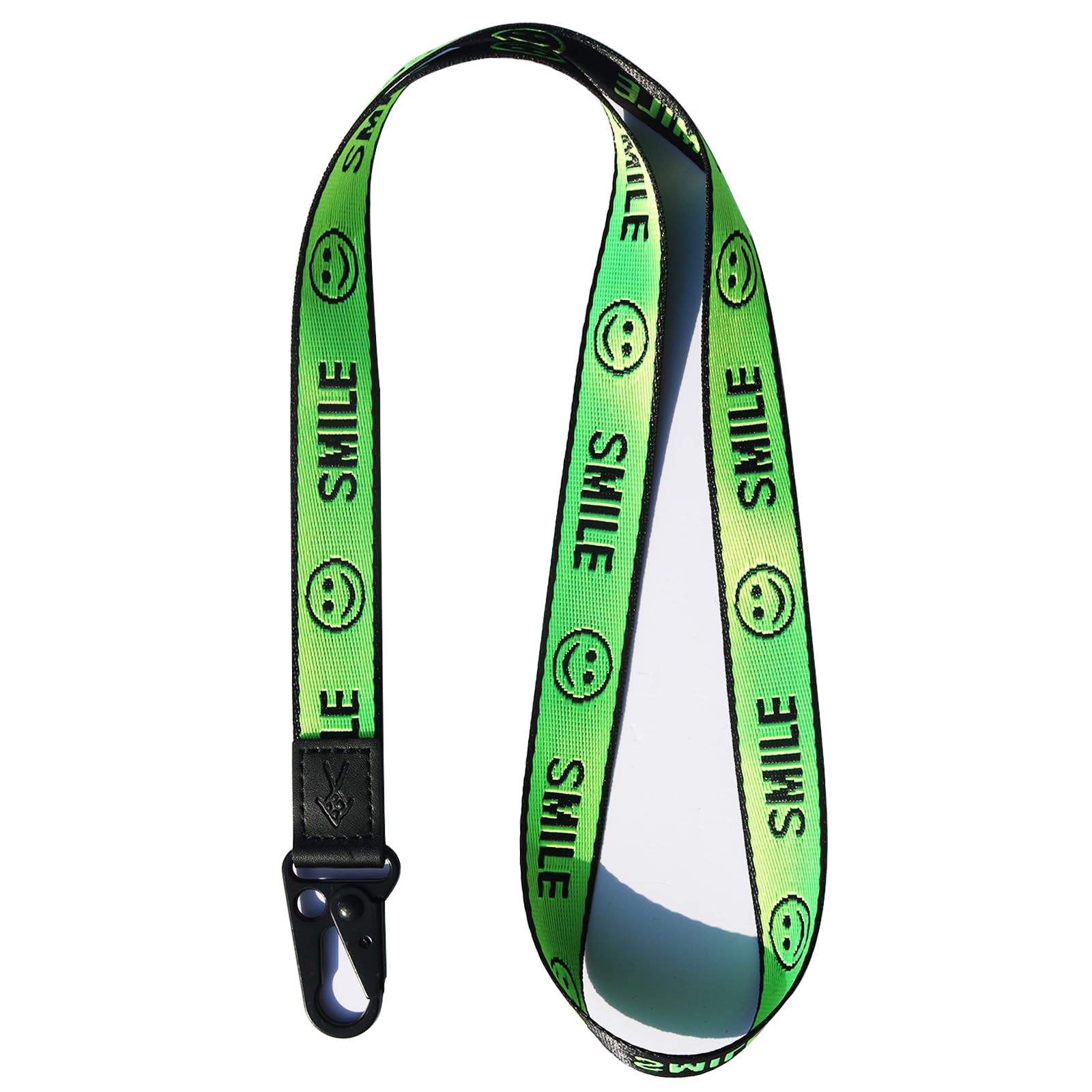 TOOLIN Cool Lanyards,Neck Lanyards for Keys,Wallets Holders,Key Chain Holder for women men (smile-GrassGreen)