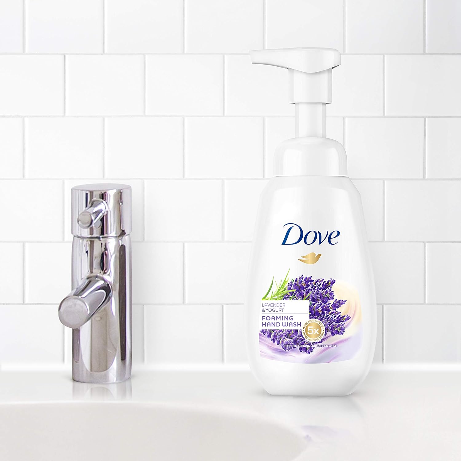 Dove Foaming Hand Wash Lavender & Yogurt Effectively Washes Away Bacteria While Nourishing Your Skin 6.8 oz, Pack of 4 : Beauty