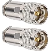 Conectores PL-259 macho UHF Tipo Adaptador de conexión Conector extremo LMR400/RG8/RG8U/KMR400/Belden 9913/7D-FB paquete de 2