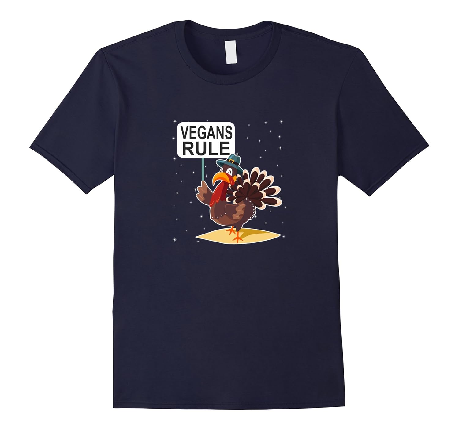 Turkey Says: Vegans Rule - Funny Thanksgiving T-shirt-ANZ