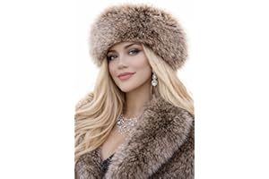 Luxury Plush Faux Fur Winter Hat for Women Soft Brown Fur, Warm Cozy Fit, Stylish Cold Weather Accessory Perfect for Holidays