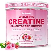 Creatine for Women, Creatine Monohydrate Gummies with Collagen, BCAA, L-Carnitine & Taurine, Strawberry Flavor, Energy Creati