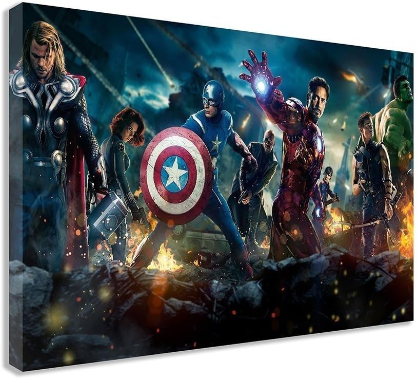 Marvel The Avengers Canvas Wall Art (44โ X 26โ / 110 X 65cm)