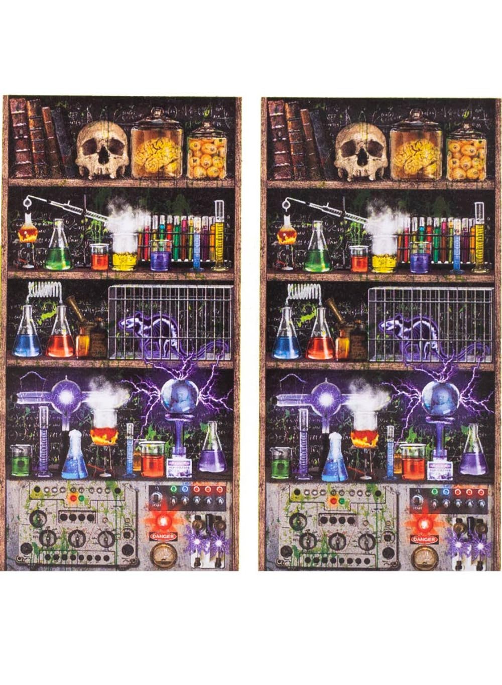Forum Novelties X81054 Mad Scientist Lab Back Drop Party Accessory, Unsex Adult, Multi-Colour Halloween