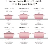 Overmont Enamelled Cast Iron Round Casserole Pot 6.6L Pink with Lid view 7