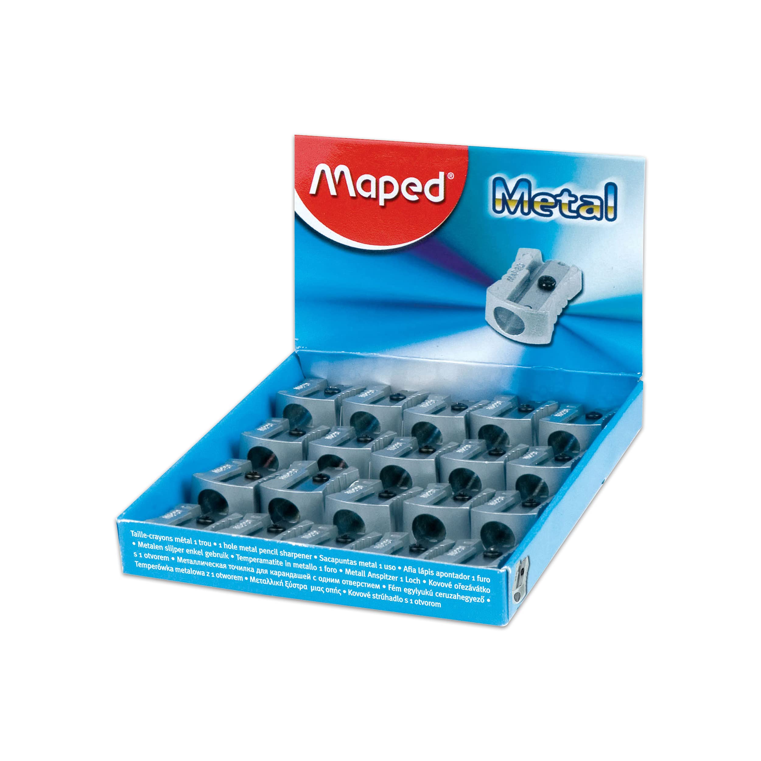 Maped Classic 1 Hole Metal Pencil Sharpener Display x20 (506600)