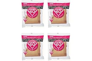 4 X Hario 02 100-Count Coffee Natural Paper Filters, 4-Pack Value Set (Total of 400 Sheets)