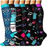 Aoliks Medical Compression Socks for Women & Men, Support Knee High Socks for Running,Nurses,Travel