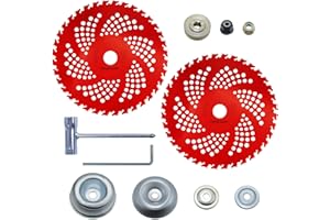VIDICA 2 Pack 9" x36 Teeth Carbide Tipped Weed Eater Blades, Brush Cutter Blades with Universal Adapter Kit for Trimmers, Brush Cutters, Weed Eaters
