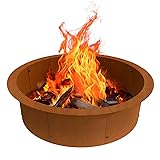 GJWCVL Fire Pit Ring Outdoor Wood Burning Fire Pit