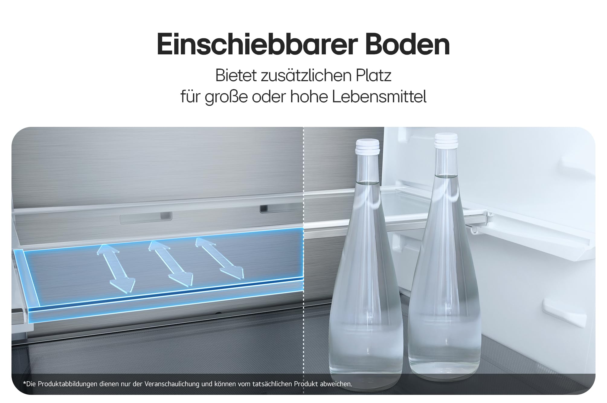LG GBBS716ASW Fit&Max Kühl-/Gefrierkombination (333 L, Energieklasse A) vollintegrierbar oder freistehend mit maximaler Kapazität und Ausstattung, FRESHConverter+, Smart Inverter Compressor, Weiß 6