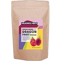 Wilderness Poets, Freeze Dried Dragon Fruit Powder - Pink Pitahaya, Pitaya - (16 Ounce - 1 Pound) - Antioxidant-Rich Superfoo